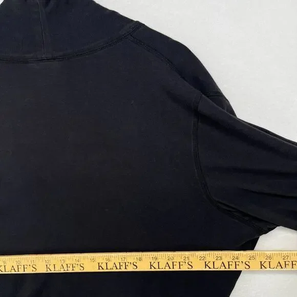 EILEEN FISHER Cardigan XL Stretch Organic Cotton Open Front Washed Black USA - Picture 15 of 16